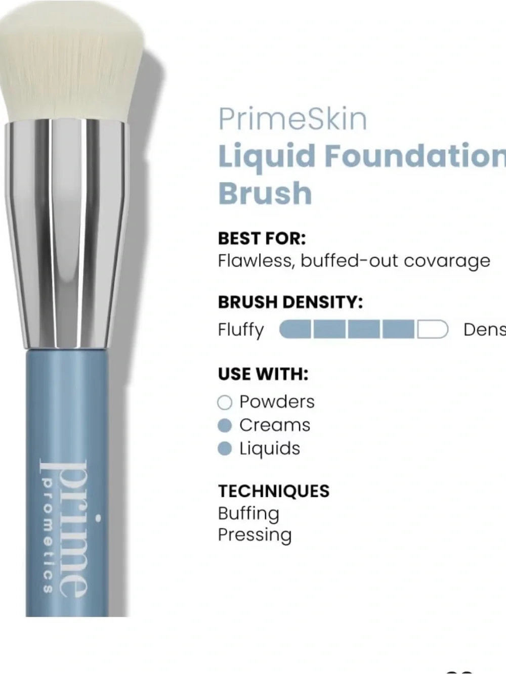 Prime Prometics Color Changing Foundation & Brush - Light - Med Coverage 1 fl oz